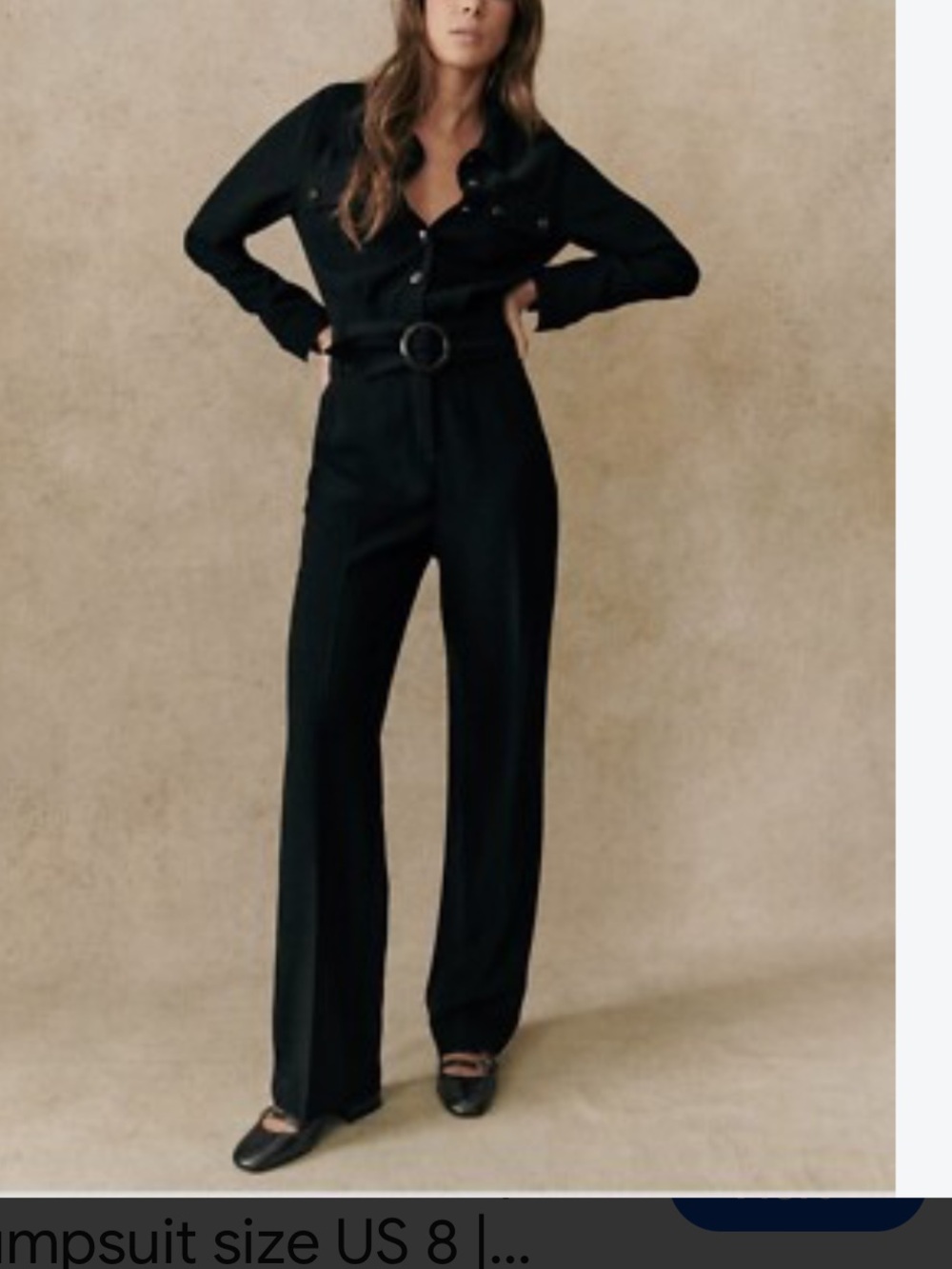 SEZANE BROOKLYN JUMPSUIT 
NEW CONDITION
SIZE 36
Black straight leg